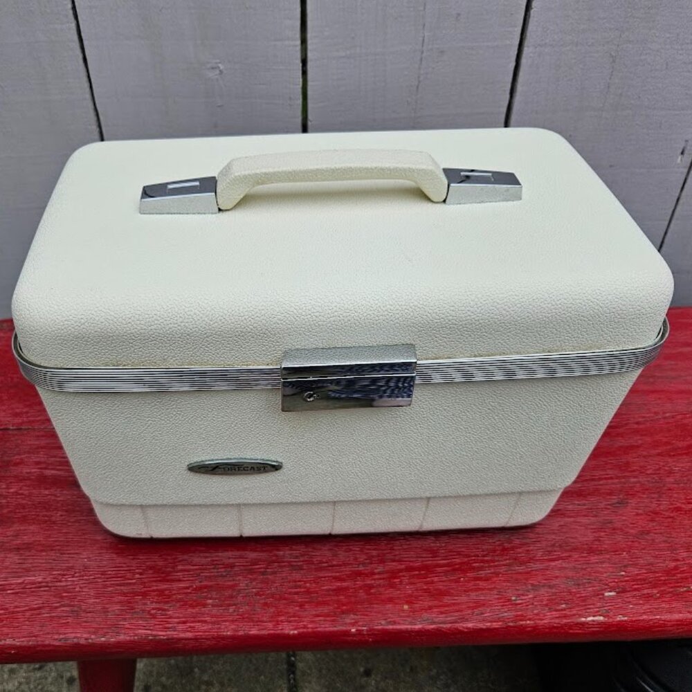 1960's Vintage 'Forecast'  Makeup Case, Train Case  Mid Century